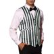 thumbnail image 4 of Chaleco de Negocios INSPIRE CHIC para Hombre Ajuste Slim Escote en V Sin Mangas Estampado de Rayas M Negro, 4 of 5