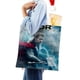 thumbnail image 4 of Thor Bolso de tela con estampado de lienzo para mujer, bolsa de compras reutilizable y estética, con cremallera interior, regalo para mujer, 35 × 40 cm., 4 of 6