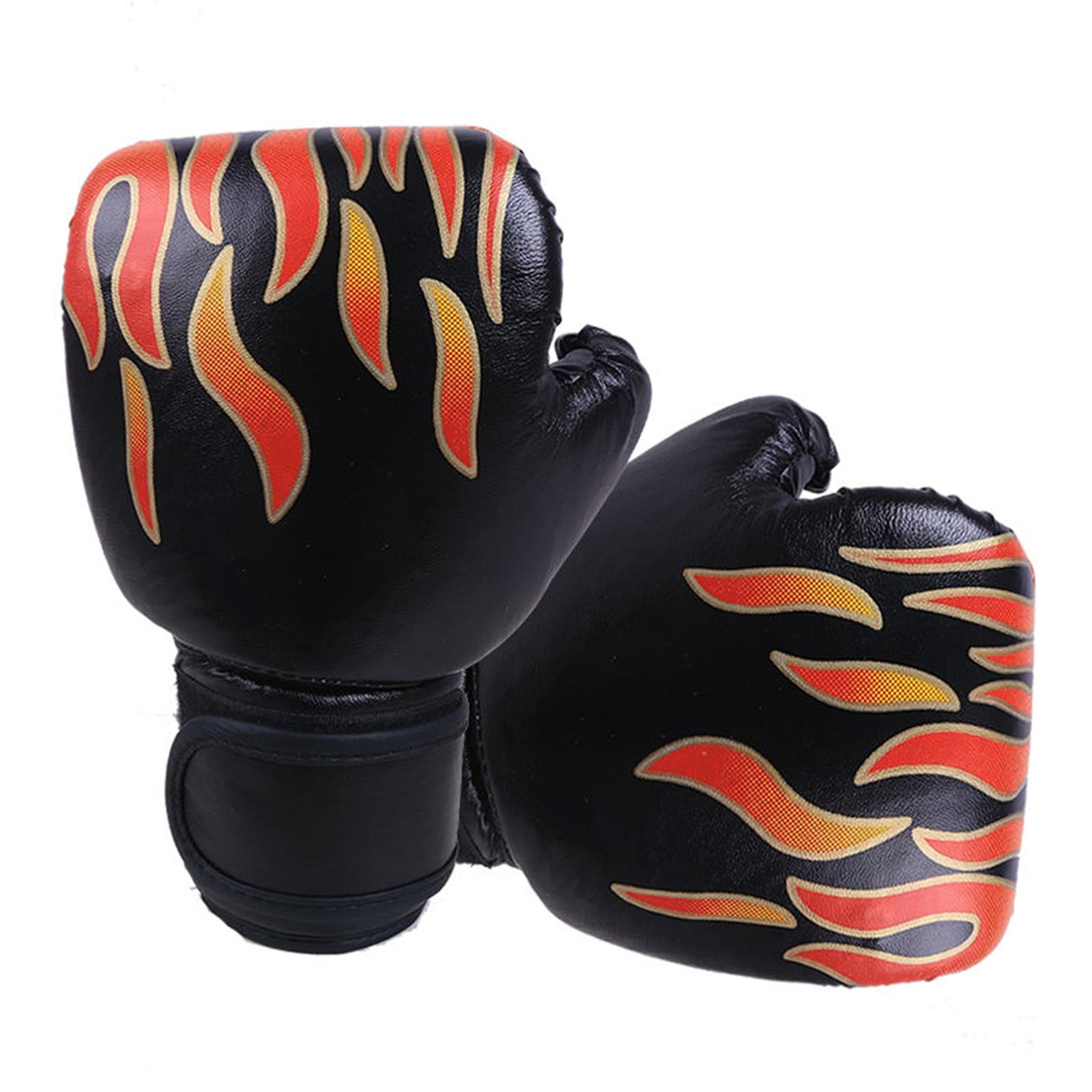 Ioensy - Guantes De Boxeo, Manopla De Entrenamiento De Lucha Profesional, Manopla De Saco De Boxeo Niñas Negro Niño