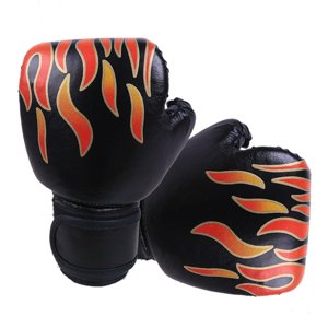 Ioensy - Guantes De Boxeo, Manopla De Entrenamiento De Lucha Profesional, Manopla De Saco De Boxeo Niñas Negro Niño