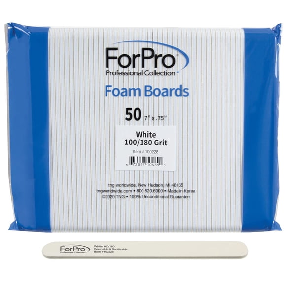 Placas de espuma para uñas ForPro Professional Collection 100/180 Grit