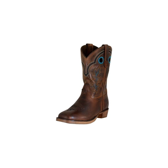 Botas TuffRider para niños pequeños Rushmore con hojas de roble bordadas, color marrón