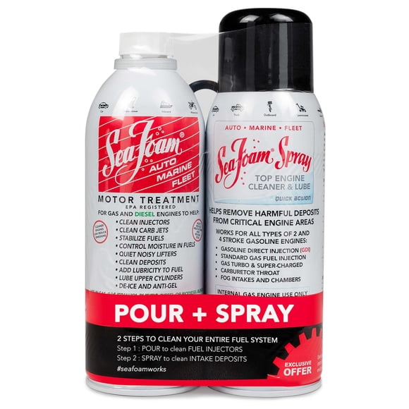 Paquete combinado de limpiador de admisión y tratamiento de motores Sea Foam