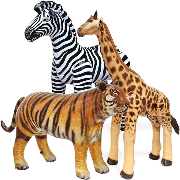 Animales inflables Jet Creations Life on Earth Wildlife, paquete de 3