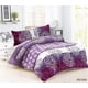 thumbnail image 1 of Cobertor de Invierno de Plush y Chiporro 2 Plazas Morado Flores, 1 of 1