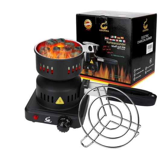Quemador Eléctrico De Carbón Asanma 600w Para Cachimba Con Parrilla Y Rejilla