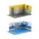 thumbnail image 3 of 2 Piezas 1:32 Estacionamiento Modelo Coche Diecast Garaje Escena StyleK, 3 of 5