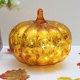 thumbnail image 1 of Vaso de mercurio Deyivela Pumpkin Light con 10 guirnaldas de luces doradas, 1 of 7