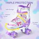 thumbnail image 4 of Patines Tudoccy Shine, 4 tallas ajustables para niños, color morado, 4 of 7