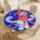 thumbnail image 4 of DJ Catnip-theme Fitted Round Tablecloths Elastic Edged Table Covers Waterproof Table Cloth for Kitchen Holiday Party Tables Decor 150cm, 4 of 6