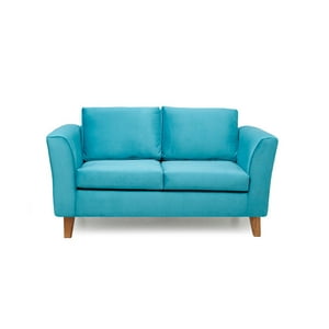 Barra Design - Sofá Ema 2C Felpa Turquesa