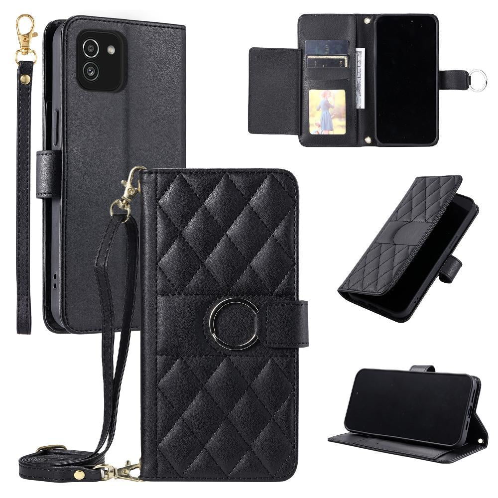Funda Tipo Billetera Foxdock Para Samsung Galaxy A03 – Tapa Abatible Con Correa Para Mujer