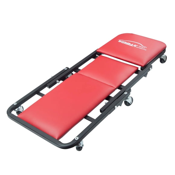 Asiento rodante WINTOOLS 104 cm plegable de alta resistencia 2‑en‑1
