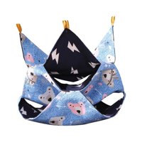 Ioensy - Hamaca Colgante De Verano Para Hámster, Cama De Tres Capas, Material De Lona Para Mascota Pequeña, Oso, Talla L