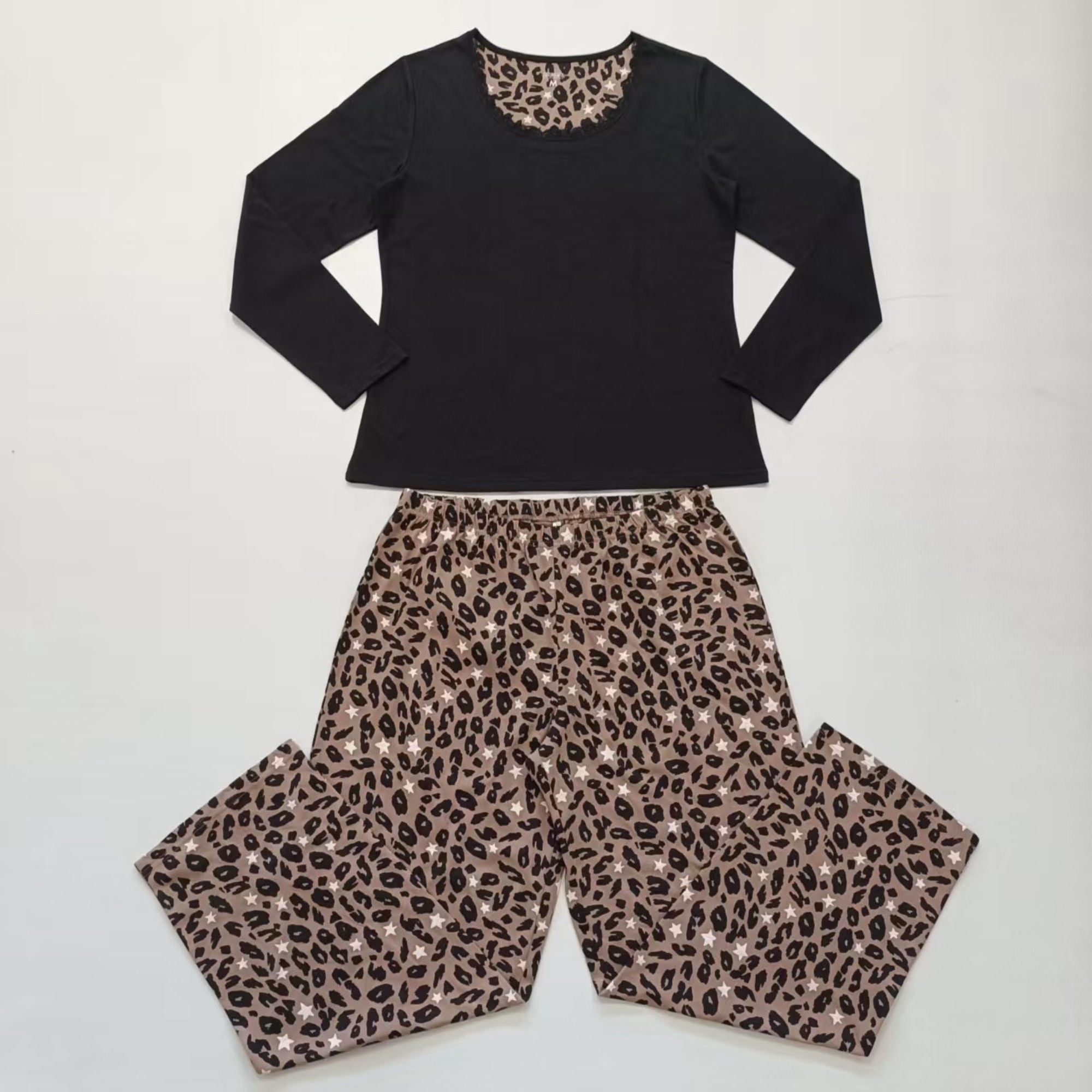 Boulevard - Pijama Mujer Largo Ml Sra Cheetah Talla Xl