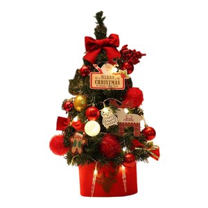 Ioensy - Luces De Hadas Fiesta Led Luces De Cadena Al Aire Libre Festival Árbol De Navidad Iluminado Rojo 12X12X45Cm