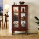 thumbnail image 3 of Curio Cabinet Lighted Curio Diapaly Cabinet with Adjustable Shelves and Mirrored Back Panel, Tempered Glass Doors (Cherry, 3 Tier), (E26 light bulb not included), 3 of 3