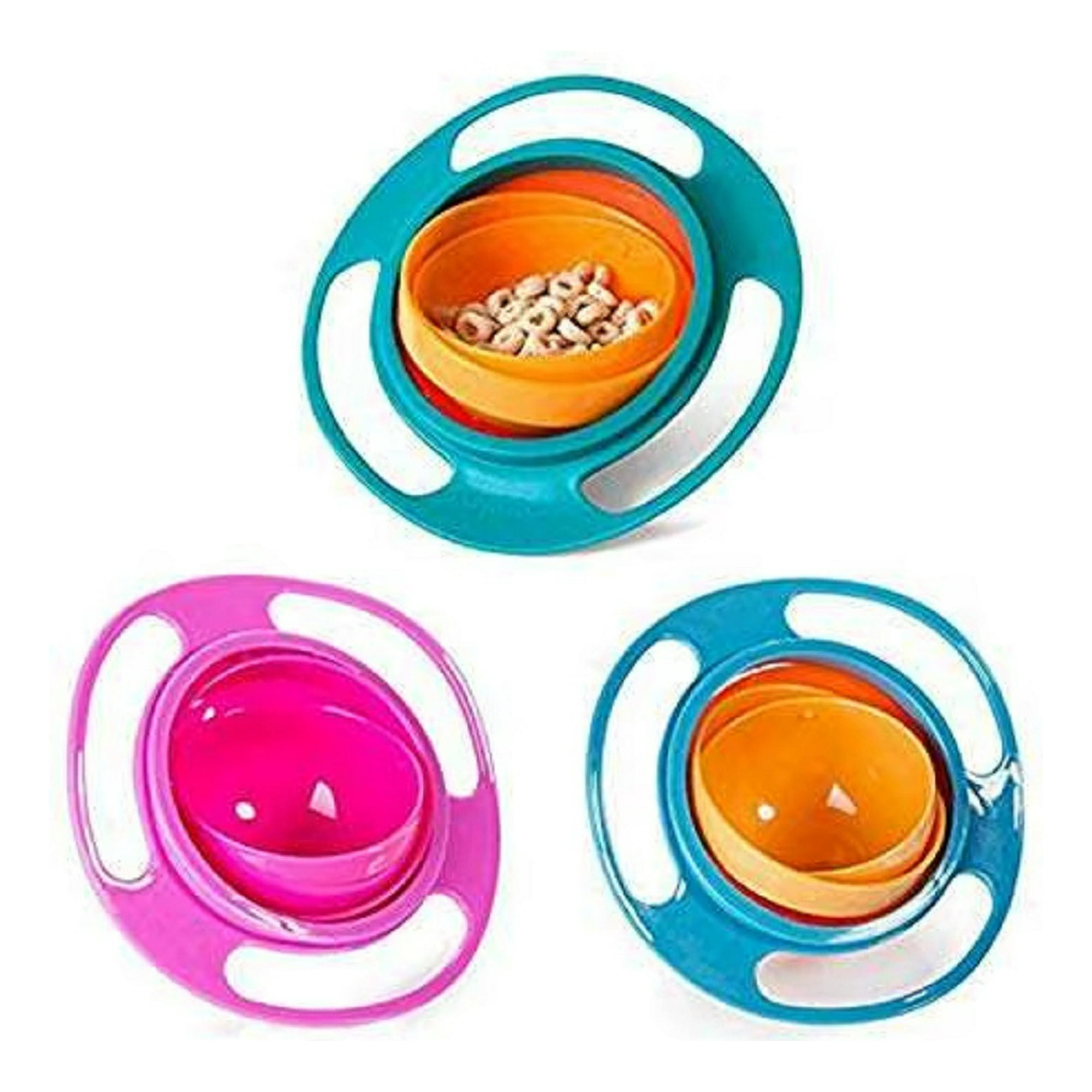 Genérico - Set 3 Platos Tazon Equilibrio Divertido Niños Bebes Lau