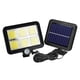 thumbnail image 2 of Lámpara solar de jardín de seis rejillas, 120 LED, ultrabrillante, IP65, impermeable, con detección de movimiento, panel solar de seguridad, cable ajustable de 5 m, para jardín y garaje., 2 of 8