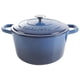 thumbnail image 1 of Horno holandés Crock-Pot de hierro fundido esmaltado artesanalmente, 7 litros, azul zafiro, 1 of 6
