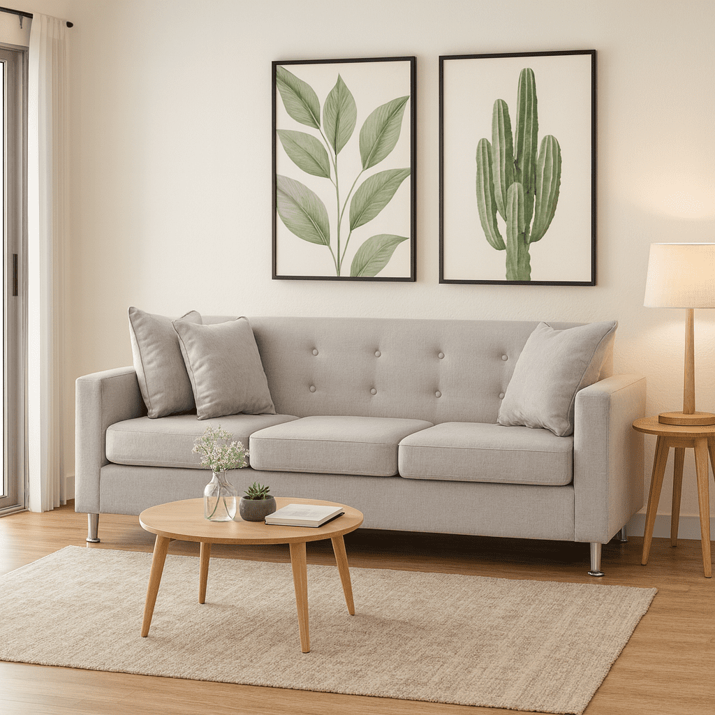 Mbc - Sofá 3 Cuerpos New Mallorca Tela Lino Beige