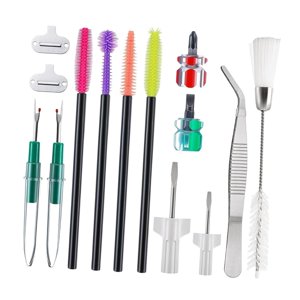 Bothyi - Kit De Limpieza Para Máquina De Coser, 14 Unidades, Cepillos De Doble Cabezal, Herramientas De Mantenimiento Y Reparación