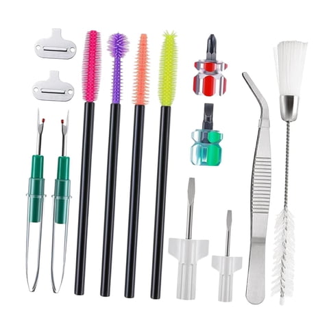 Bothyi - Kit De Limpieza Para Máquina De Coser, 14 Unidades, Cepillos De Doble Cabezal, Herramientas De Mantenimiento Y Reparación