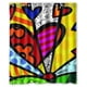 thumbnail image 1 of Cortina de ducha Romero Britto, juego de cortinas de baño con ganchos, tamaño 60 x 72 pulgadas, 1 of 3