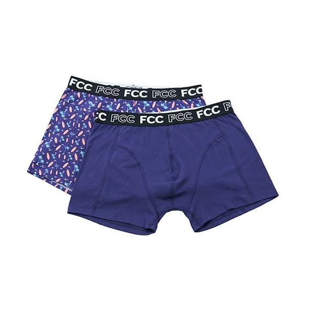 Boxer Hombre Print Bipack Azul Corona
