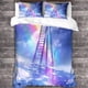 thumbnail image 3 of Juego de funda nórdica Rainbow Stairs de microfibra colorida, funda de edredón con estampado 3D y juego de 3 fundas de almohada para niños y adultos., 3 of 3