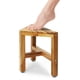thumbnail image 1 of Taburete de ducha de teca TEAKAURA, organizador de esquina impermeable, 1 of 8