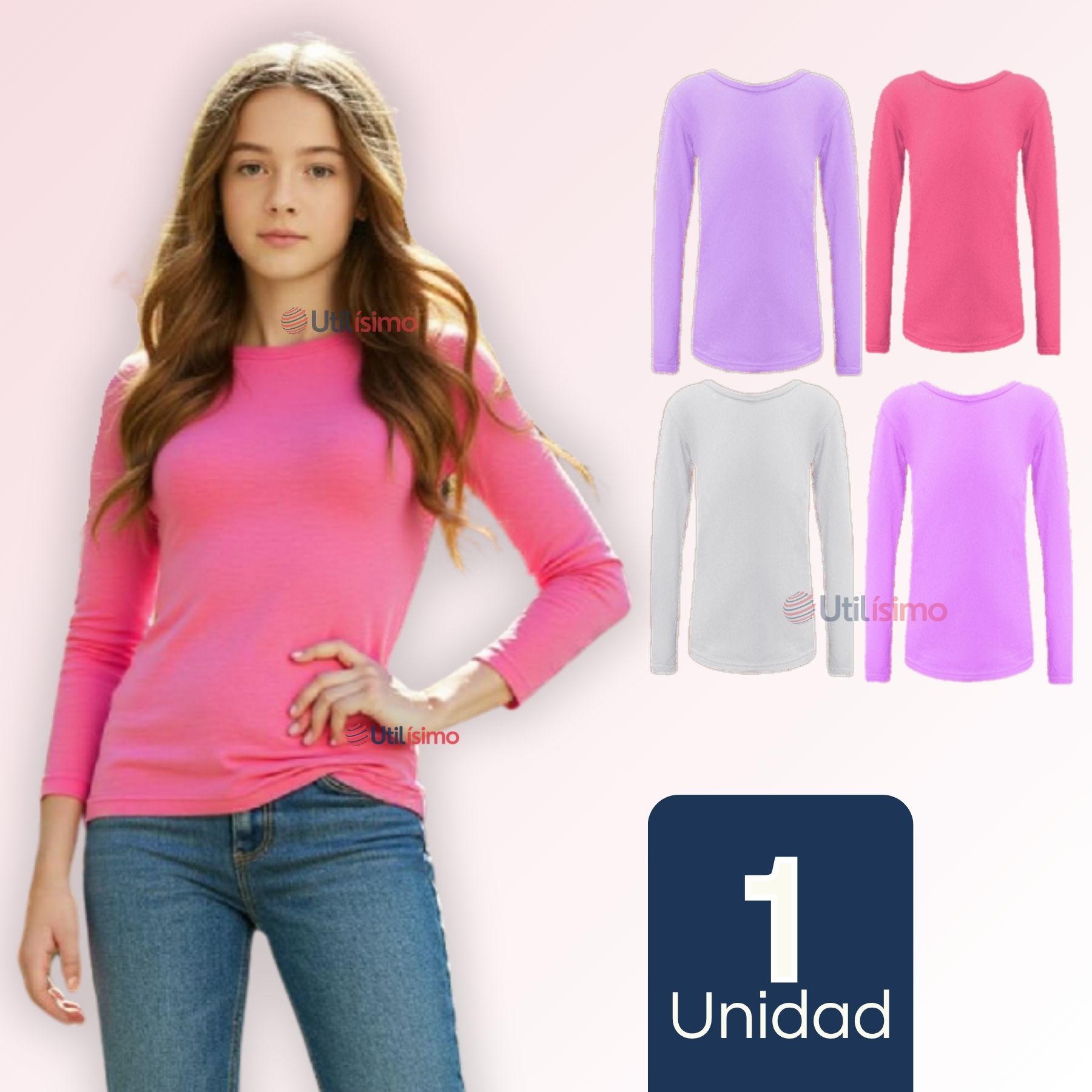 Mas Clothing - Camiseta Cuello Redondo Polar Juvenil Colores Surtidos