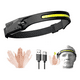 thumbnail image 1 of Linterna Led Frontal Cintillo Recargable Deporte Con Envío Blanco Negro, 1 of 3