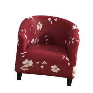 Magideal - Fundas Para Sillas De Bañera De Suave, Funda Para Sillón, Decoración Extraíble Para El Hogar, Protector De Muebles, Funda Lavable Para Sill , Rojo B Rojo