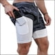 thumbnail image 5 of Short Gimnasio Hombre Con Calza Y Bolsillo Para Celular marron L, 5 of 10