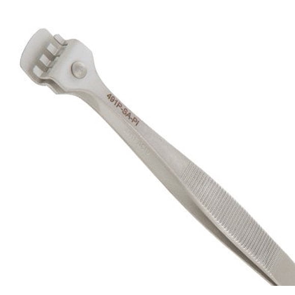 Pinzas Excelta 491P-SA-PI con punta para obleas anti‑magnética de acero inoxidable