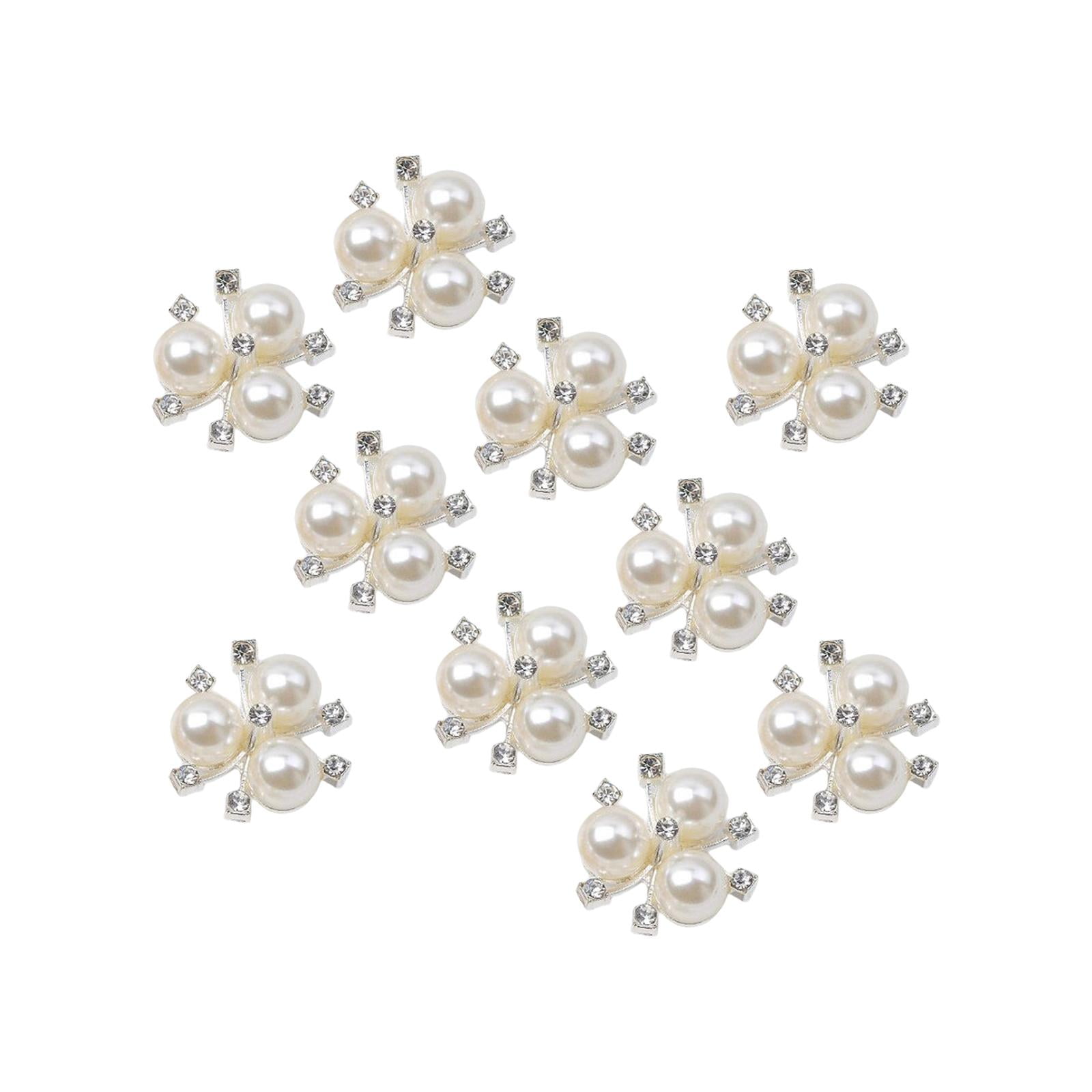 Bothyi - 10 Botones De Cuentas De Diamantes De Imitación Con Reverso Plano Para Accesorios De Ropa