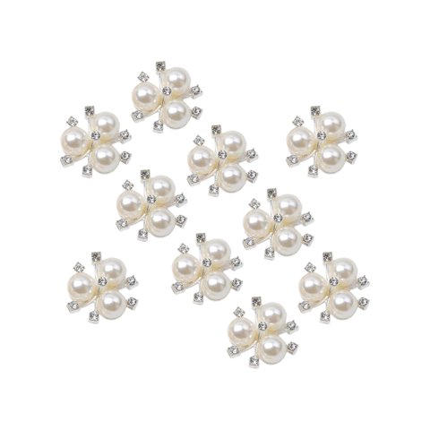 Bothyi - 10 Botones De Cuentas De Diamantes De Imitación Con Reverso Plano Para Accesorios De Ropa