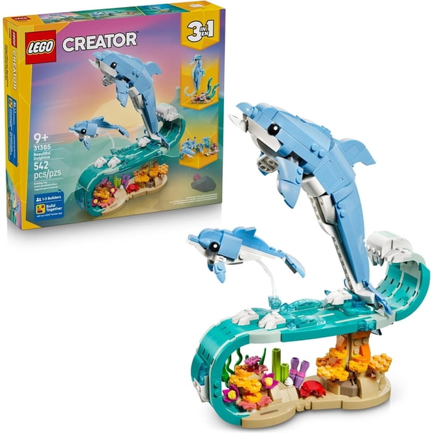 LEGO Creator Animales Marinos Delfines Set 31185 542 Piezas | Lider