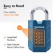 thumbnail image 4 of Candado NovLock de combinación de 4 dígitos negro para uso interior y exterior, 4 of 8