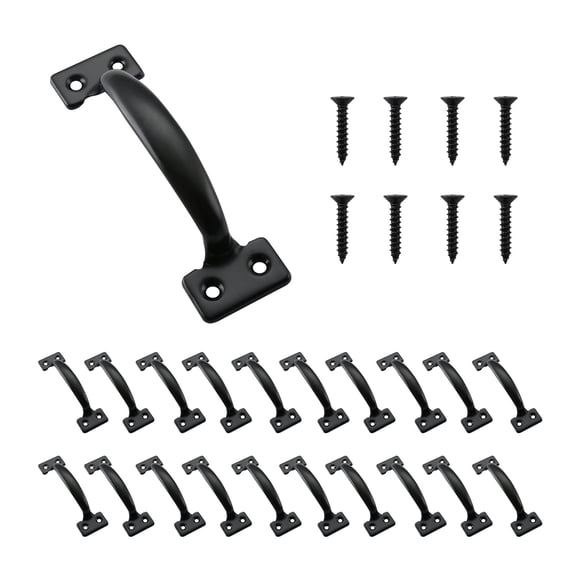 Manijas de tiro para portón HOME MASTER HARDWARE, 20 piezas, 16,5 cm, negras