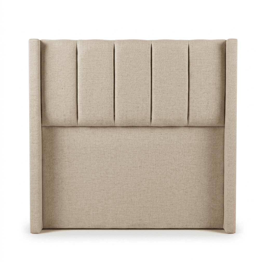 House Decor Fd - Respaldo De Cama 1 Plaza Tubular Lino Beige