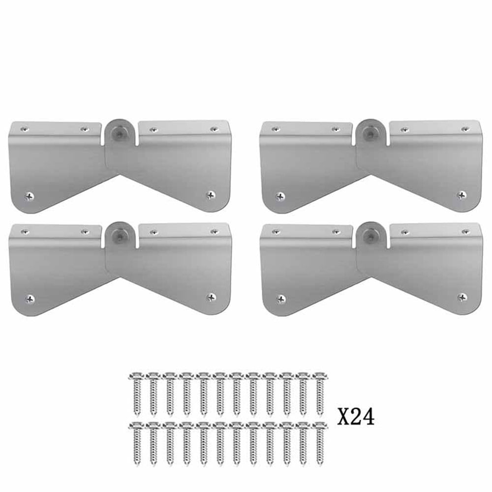 Xusx111 - Bisagra De Extensión De La Canaleta, Bisagras De Extensión De Canaleta De 4 Paquetes Se Ajusta A La Canaleta Rectangular O Cuadrada De 2x3, 3x4, 5 Pulgadas, 6 Pulgadas, Bisagra De Vuelta De