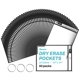 thumbnail image 1 of SUNEE 50 fundas de bolsillo reutilizables de borrado en seco, tamaño grande, negras, 10×14, con 3 anillos, protectores de hoja de plástico transparente, suministros para aulas, 1 of 7