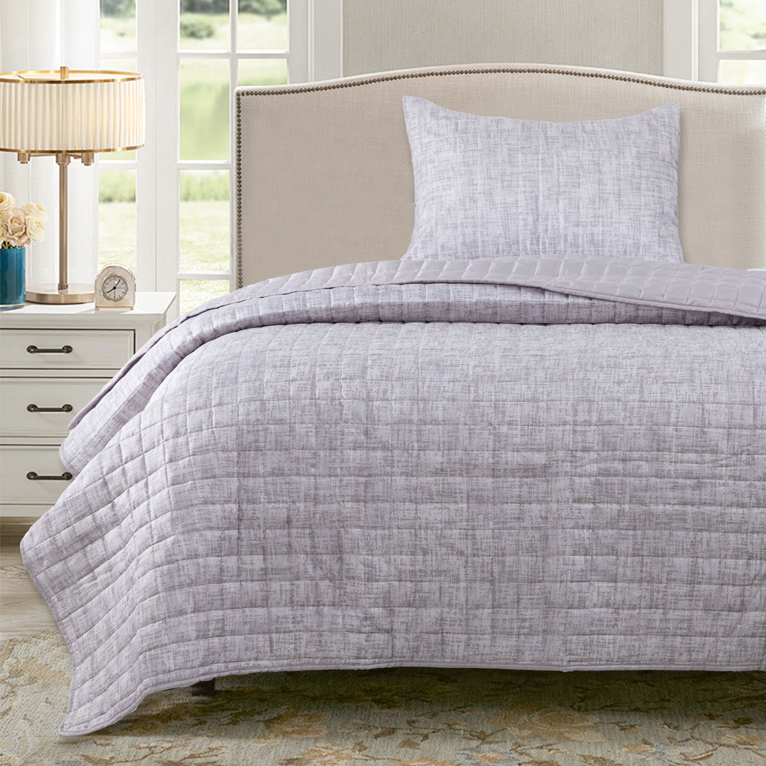 Dib - Quilt Reversible Textura 1.5p Gris