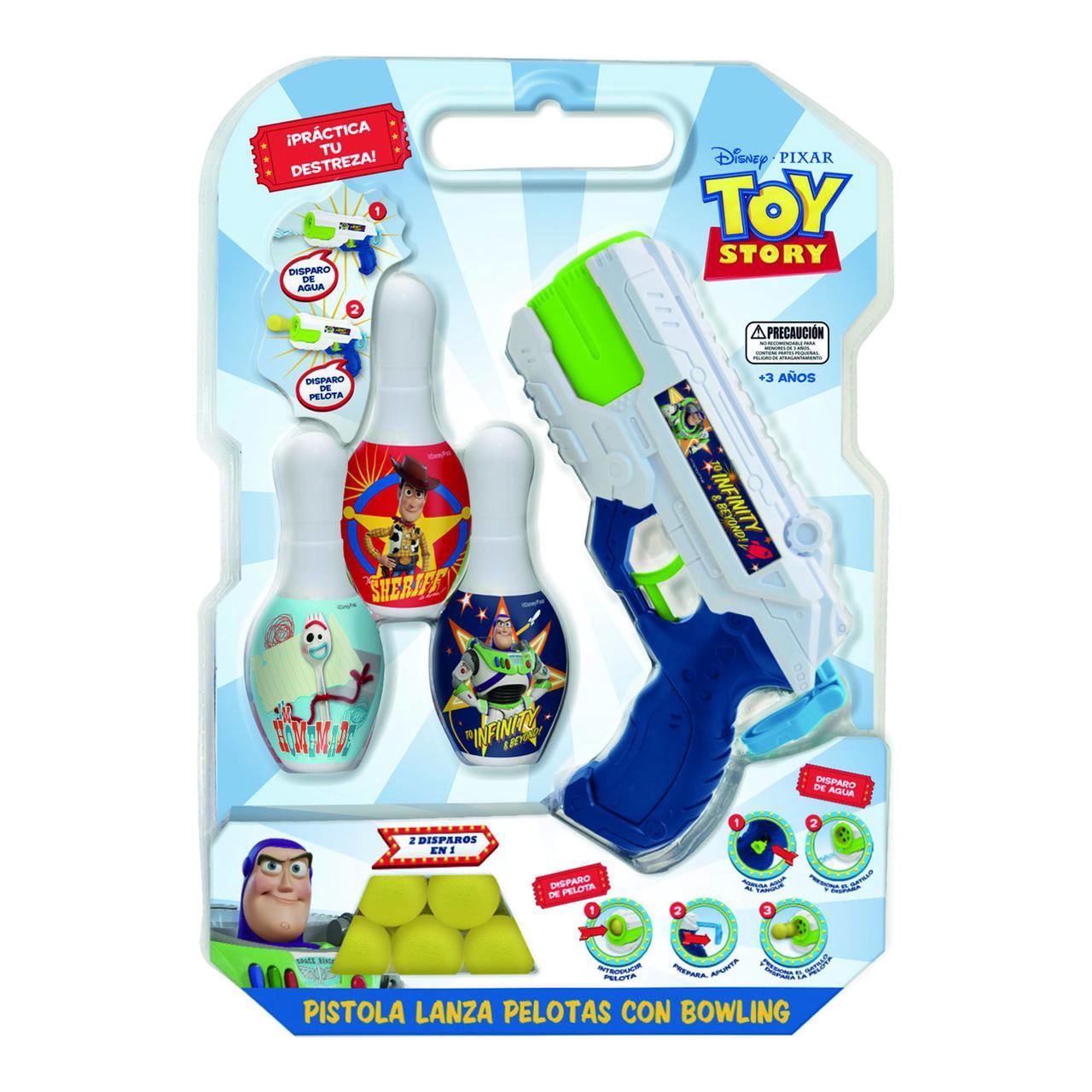 Toy Story - Pistola Lanza Pelotas Con Bowling Toystory