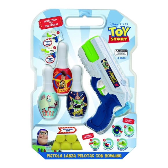 Pistola Lanza Pelotas con Bowling Toystory