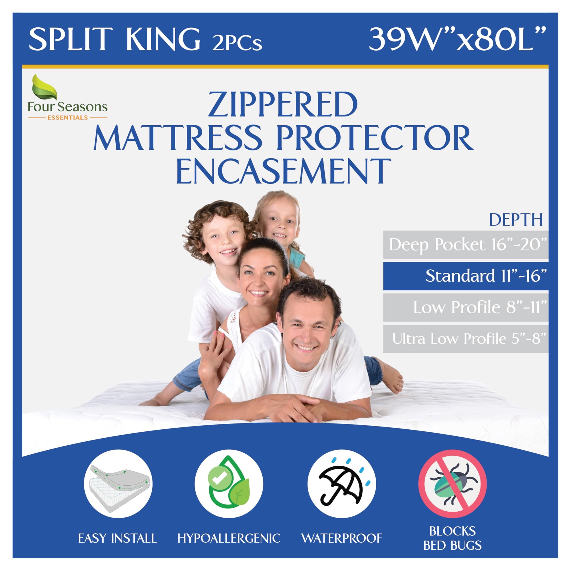 Funda De Colchón Four Seasons Essentials Split King