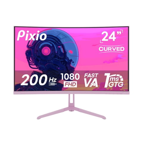 Monitor Para Videojuegos Pixio Pxc248 Wave Pink 24"" Fhd