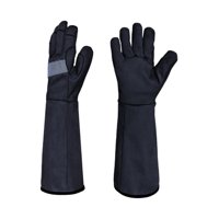 Magideal - 2 Piezas Guantes De Jardinería De Jardinería Guantes De Protección Resistencia De Rasguños Con Mangas Largas Prueba Prueba Para El Trabajo De Segurida Negro